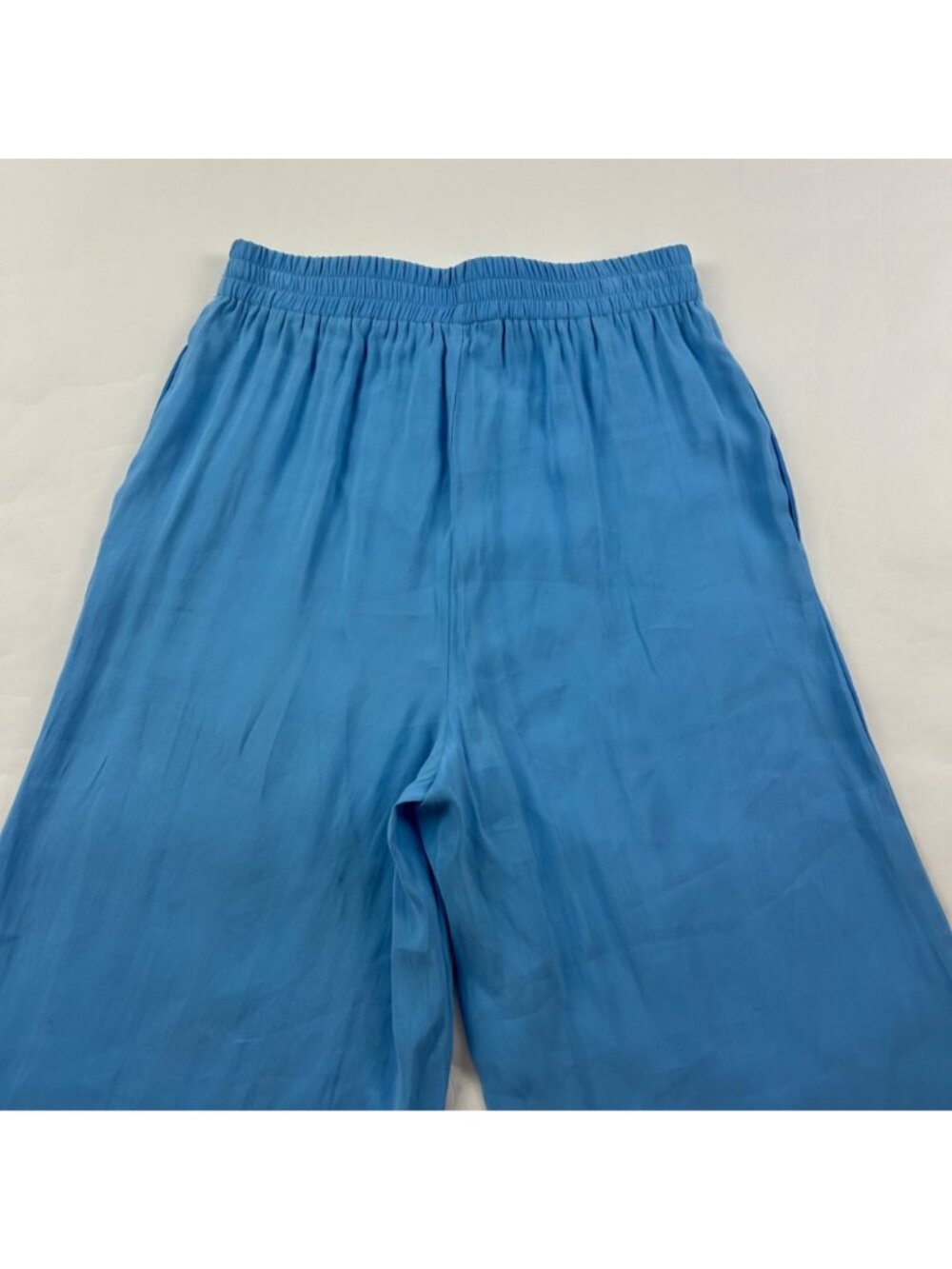 Melloday Sky Blue High Rise Wide Leg Summer Pant S - Picture 7 of 7